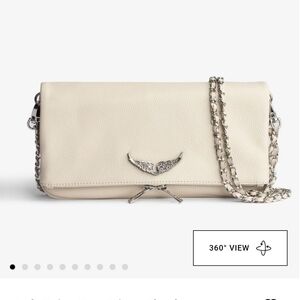 Elegant Cream Leather Clutch